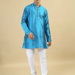 TATTVA Men Thread Work Grandeur & Majestic Artwork Kurta-picture-15