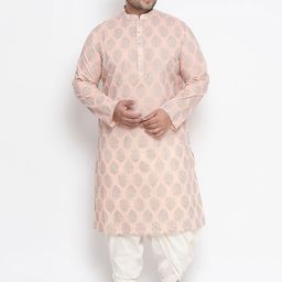 KISAH Men Ethnic Motifs Printed Mandarin Collar Cotton Silk Kurta-picture-49