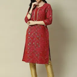 Rangriti Ethnic Motifs Printed Straight Kurta-picture-26