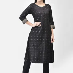 Span Women Geometric Sequinned Kurta-image-12
