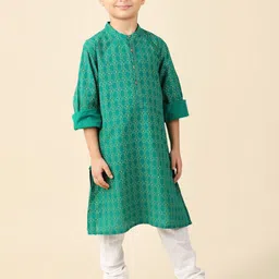 Fabindia Boys Ethnic Motifs Printed Cotton Kurta-picture-22