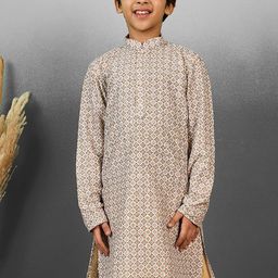 YK Boys Printed Mandarin Collar Kurta-picture-21