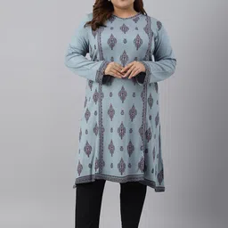 W Plus Size Ethnic Motifs Printed Kurta-picture-11