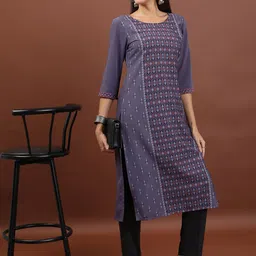 Vishudh Ethnic Printed Straight Kurta image 3