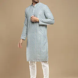 Anouk Geometric Printed Thread Work Kurta image 2