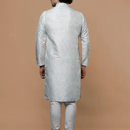 MAAHI FABS Mandarin Collar Long Sleeves Geometric Print Kurta image 5