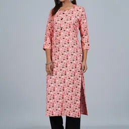 Bachuu Ethnic Motifs Printed Roll Up Sleeves Kurta image 4