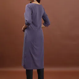 Vishudh Ethnic Printed Straight Kurta image 4