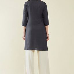 Soch Geometric Yoke Design Thread Work Kurta image 4