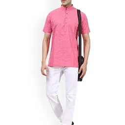 EdinWolf Mandarin Collar Cotton Slim Fit Straight Kurta image 2