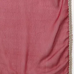 KALINI Ethnic Motifs Yoke Design Sequinned Straight Kurta & Trousers With Dupatta image 5
