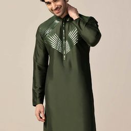KISAH Striped Straight Kurta-image-23