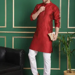 Anouk Abstract Mandarin Collar Long Sleeves Pathani Kurta-39