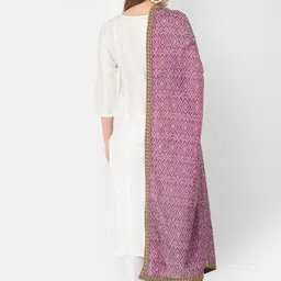 Span Women White Embroidered  Kurta image 3