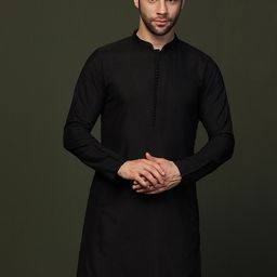 KISAH  KISAH Mandarin Collar Long Sleeves Straight Kurta-image-81