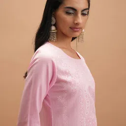 KETCH Women Geometric Embroidered Flared Sleeves Kurta-picture-35