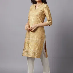 AURELIA Women Multicoloured Geometric Kurta image 4