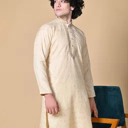 MAAHI FABS Woven Design Thread Work Regular Kurta image 4