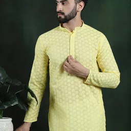 Anouk Floral Embroidered Mandarian Collar Regular Straight Kurta-25