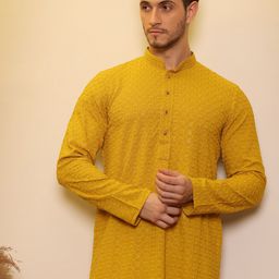 House of Pataudi Ethnic Motifs Embroidered Straight Kurta-picture-37