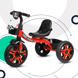 Tricycle with Storage Basket ,Safety Belt,Stylish Colour Wheel with Rubber Tyre Cycle for Boys and Girls Age Group 2 to 5 Years Tricycle-23