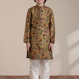 Manyavar Boys Floral Printed Regular Kurta with Pyjamas-18