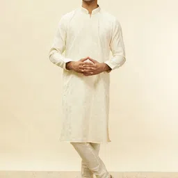 Twamev Floral Embroidered Regular Thread Work Kurta with Pyjamas-14