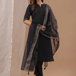 Sangria Gotta Patti Pure Cotton Kurta Set-picture-15