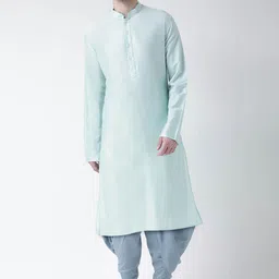 KISAH Men Blue Kurta with Dhoti Pants-image-22