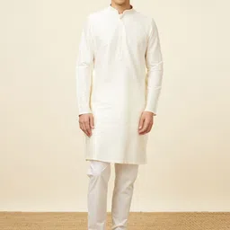 Manyavar Mandarin Collar Regular Kurta With Pyjamas-24