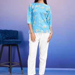 KALINI Women Floral Printed Regular Kurti with Trousers-picture-36