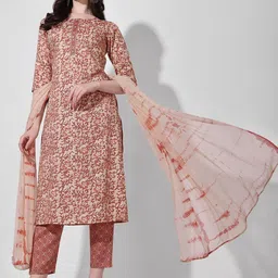 Berrylicious Floral Printed Kurta with Trousers & Dupatta-image-7