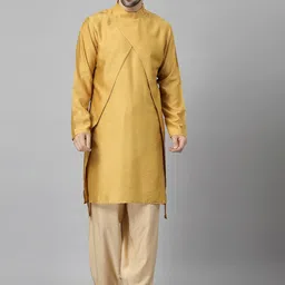 Utsav Fashion Men Layered Kurta with Pyjamas-image-61