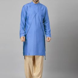 Utsav Fashion Men Layered Kurta with Pyjamas-image-91