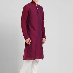 KISAH Mandarin Collar Regular Kurta with Churidar image 4