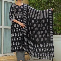 PIROH Ethnic Motifs Printed Regular Pure Cotton Kurta with Trousers & With Dupatta-6