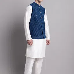 Jompers Regular Kurta & Churidar with Sequinned Nehru Jacket-picture-41