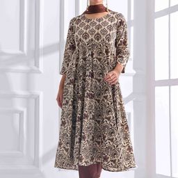 Anouk Women Ethnic Motifs Embroidered Regular Gotta Patti Pure Cotton Kurta with Trousers & With Dupatta-36