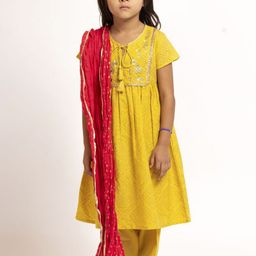 Sangria Girls Printed Kurta Sets-image-50