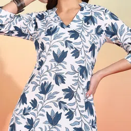 mokshi Floral Printed Regular Kurta with Palazzos image 2