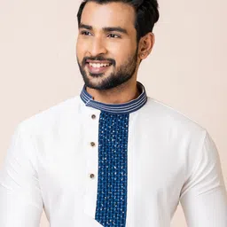 ROOTED LIBAAS Yoke Design Regular Sequinned Straignt Kurta With Churidar image 2