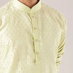RNG Safawala Embroidered Regular Thread Work Dupion Silk Straight Kurta with Pyjamas image 2