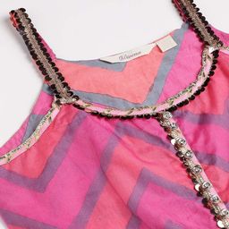 Divena Floral Printed Shoulder Strap Sequinned Pure Cotton Kurta With Sharara & Dupatta image 2