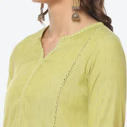 Biba Woven Design Thread Work Kurta with Salwar & Dupatta image 2