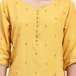 KALINI Ethnic Motifs Embroidered Regular Thread Work Kurta With Palazzos & Dupatta image 2