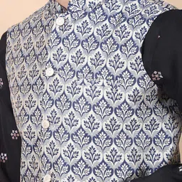 Anouk Men Floral Embroidered Regular Sequinned Kurta with Churidar image 2