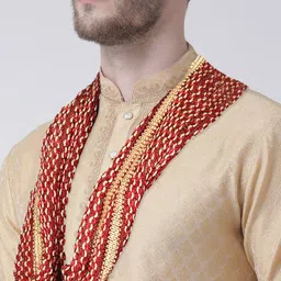 SG LEMAN Woven Design Thread Work Jacquard Kurta with Pyjamas & With Dupatta image 2