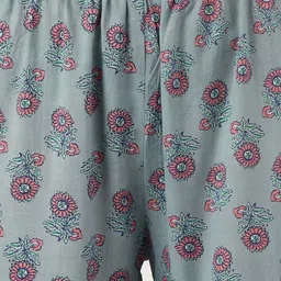 Divena Floral Printed Shoulder Strap Sequinned Pure Cotton Kurta With Sharara & Dupatta image 3