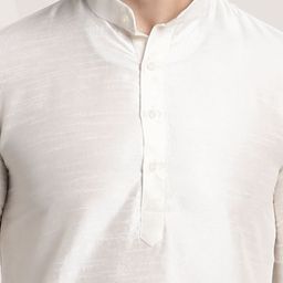 SOJANYA Mandarin Collar Kurta with Churidar & Nehru Jacket image 3