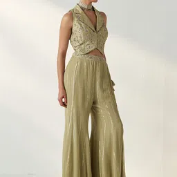 STUDIO BAGECHAA Embellished Top with Palazzos image 3